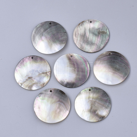 Black Lip Shell Pendants SSHEL-S251-36E-1