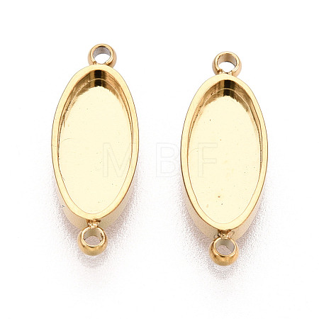 304 Stainless Steel Connector Cabochon Settings STAS-N115-34G-1