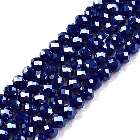 Electroplate Glass Beads Strands EGLA-A044-P3mm-A07-1