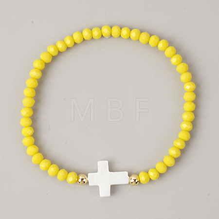 Bohemian Glass Beads Stretch Bracelets KO2121-4-1