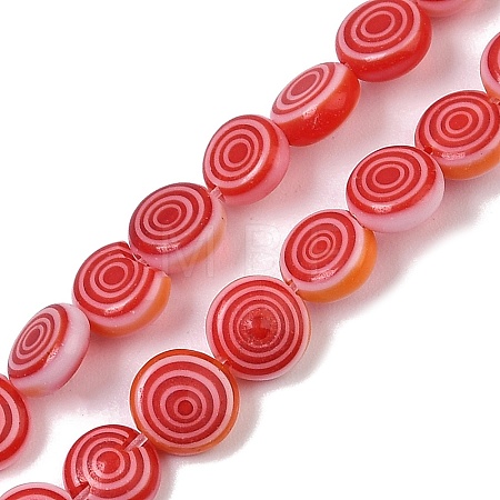 Handmade Lampwork Beads Strands LK-R004-51F-1