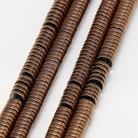 Electroplate Non-magnetic Synthetic Hematite Beads Strands X-G-J164A-3mm-01-1