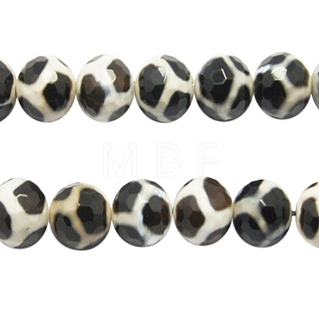 Tibetan Style Turtle Back Pattern dZi Beads G-H1454-1A-1