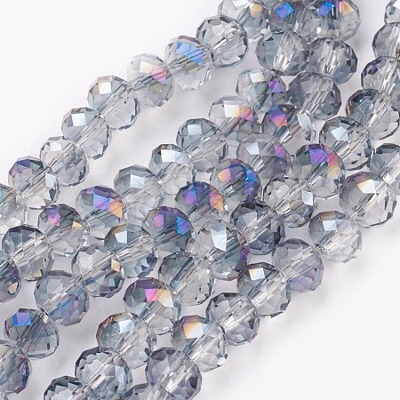 Electroplate Glass Beads Strands GLAA-K027-HR-B01-1