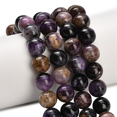 Natural Charoite Beads Strands G-G300-A01-10mm-1