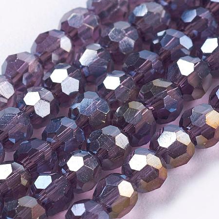 Electroplate Glass Beads Strands EGLA-D021-73-1