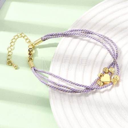 Polyester Multi-Strand Bracelets FB-CBA983F-02G-04-1