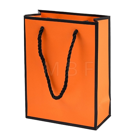 Rectangle Paper Bags with Twisted Rope Handles CARB-L011-01B-02-1