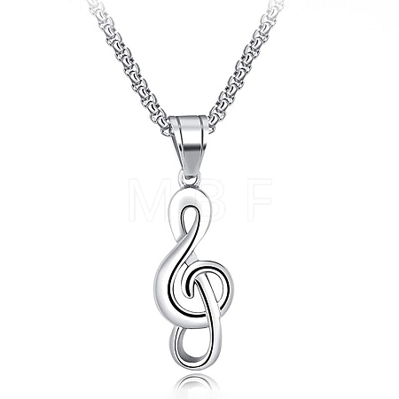 Non-Tarnish Stainless Steel Pendant Necklace PW-WG43975-01-1