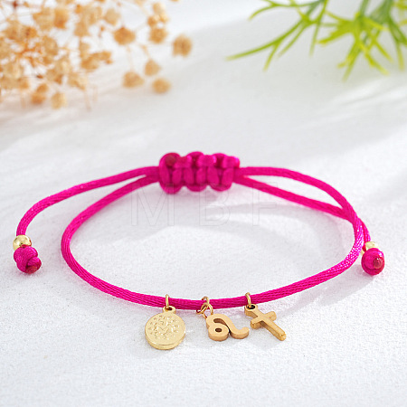Brass Constellation Cross Charm Bracelets IC8656-7-1