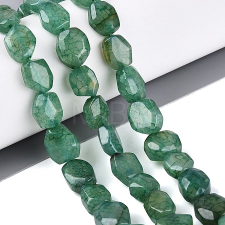 Dyed & Heated Natural Agate Beads Strands G-N359-15A-03-1