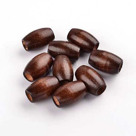 Dyed Barrel Natural Wood Beads WOOD-S619-9-LF-1