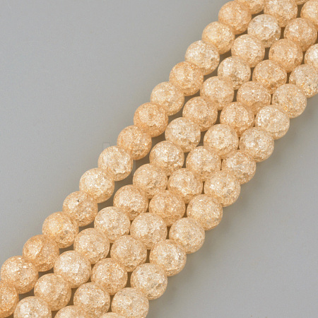 Synthetic Crackle Quartz Beads Strands X-GLAA-S134-8mm-07-1