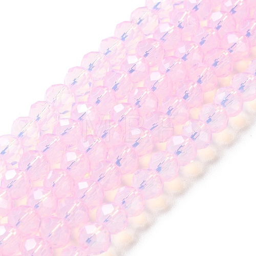 Baking Painted Transparent Glass Beads Strands DGLA-A034-J6MM-D09-1