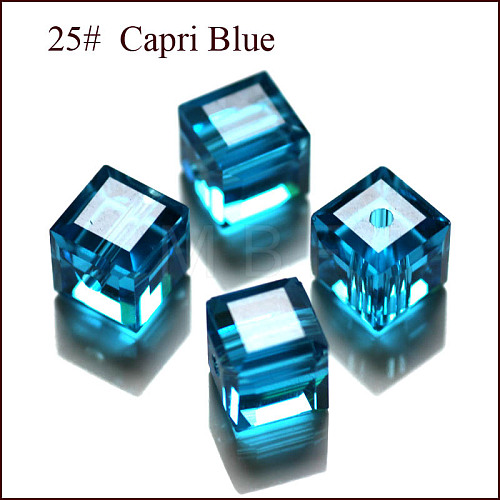 Imitation Austrian Crystal Beads SWAR-F074-8x8mm-25-1