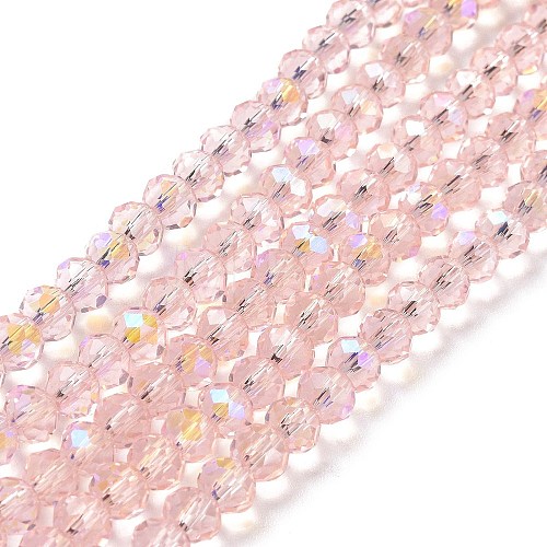 Electroplate Glass Beads Strands EGLA-A034-T6mm-L18-1