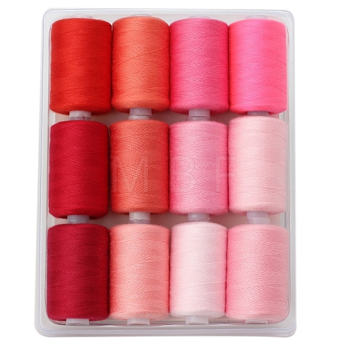 12 Colors Polyester Sewing Thread PW-WGD975A-20-1