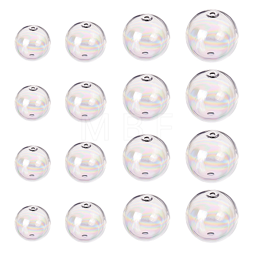 Round Mechanized Blown Glass Globe Beads BLOW-PH0001-11-1