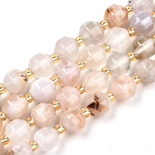 Natural Cherry Blossom Agate Beads Strands G-T131-80-1