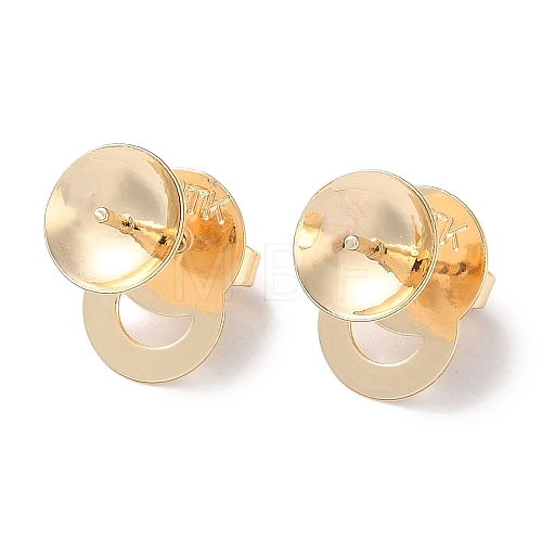 Rack Plating Brass Stud Earring Settings KK-F090-15LG-02-1