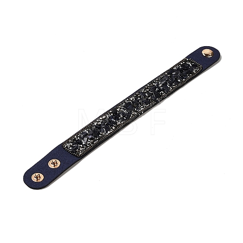 Faux Suede Snap Cord Bracelet BJEW-F428-15-1