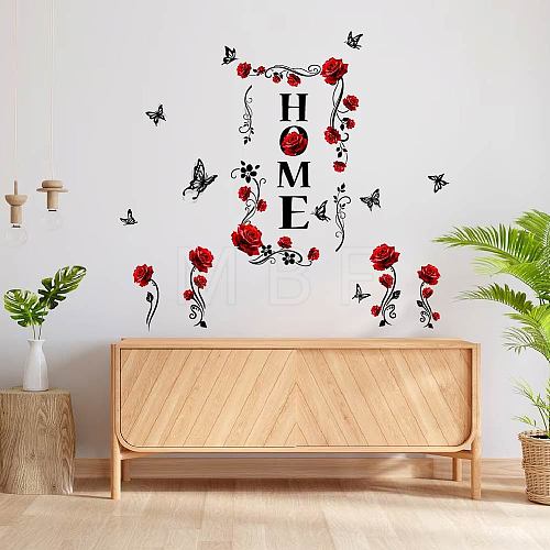 Translucent PVC Self Adhesive Wall Stickers STIC-WH0015-163-1