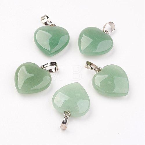 Natural Green Aventurine Pendants G-G956-B02-FF-1