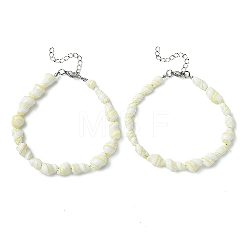 Natural Shell Beads Anklets AJEW-AN00619-1