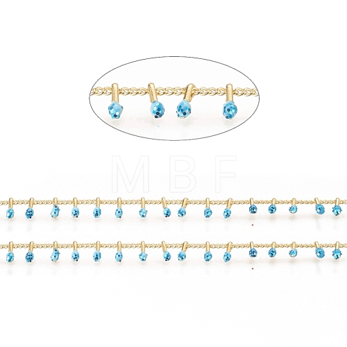 Brass Handmade Beaded Chain CHC-G011-07G-09-1
