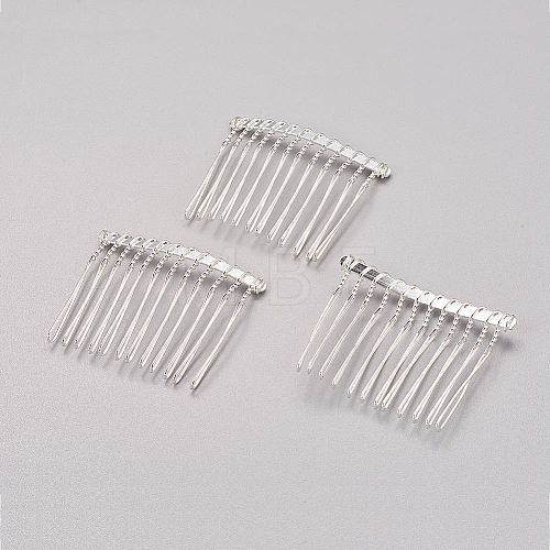 Silver Color Plated Iron Hair Comb X-PHAR-Q001-1S-1