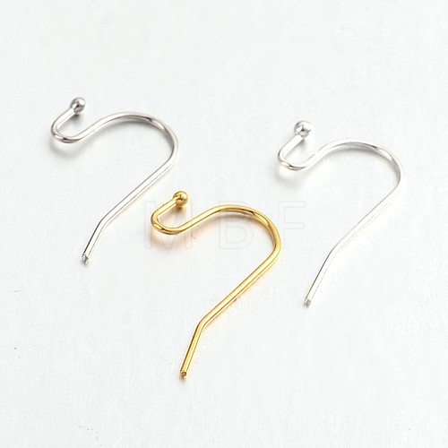 Brass Earring Hooks for Earring Designs KK-M142-01-RS-1