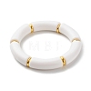 Chunky Curved Tube Beads Stretch Bracelets Set for Girl Women BJEW-JB06949-4