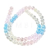 Electroplate Glass Beads Strands EGLA-D300-06-6mm-25-3