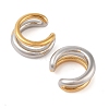 304 Stainless Steel Two Tone Cuff Earrings for Women EJEW-Z070-01G-2