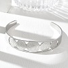 Religion 201 Stainless Steel Saint Benedict Hollow Open Cuff Bangles SA-CBA3211-01P-2