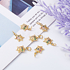 8Pcs Brass Micro Pave Colorful Cubic Zirconia Pendants ZIRC-DC0001-26-4