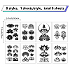 8 Sheets 8 Styles PVC Waterproof Wall Stickers DIY-WH0345-028-2