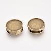 Tibetan Style Alloy Slide Charms Cabochon Settings PALLOY-Q341-04AB-FF-1