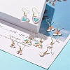 Alloy Enamel Dangle Earrings EJEW-JE04775-2