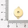 Brass Micro Pave Clear Cubic Zirconia Connector Charms KK-M303-04G-04-3