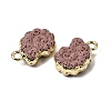 Dyed Synthetic Lava Rock Pendants G-P614-05G-05-2