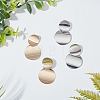 2 Pairs 2 Colors Alloy Double Flat Round Dangle Stud Earrings for Women EJEW-AN0001-84-7