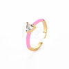 Brass Enamel Cuff Rings RJEW-T016-31E-NF-3