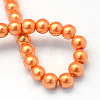 Baking Painted Pearlized Glass Pearl Round Bead Strands HY-Q003-6mm-36-4