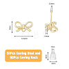 DICOSMETIC 50Pcs Bowknot Alloy Stud Earring Findings FIND-DC0005-03-2