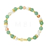 3Pcs 3 Styles Natural Mixed Gemstone & Non-magnetic Synthetic Hematite & Shell Pearl Beaded Bracelets for Women BJEW-JB13895-5