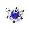 Beaded Star Eye Charms PALLOY-MZ00574-04-3