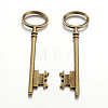 Tibetan Style Alloy Skeleton Key Large Pendants LS-TIBEP-S105-AB-NR-1