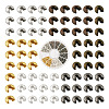 480Pcs 6 Colros Iron Crimp Beads Covers IFIN-PJ0001-01-10