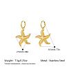Ocean 304 Stainless Steel Hoop Dangle Earrings for Women DN9984-7-2